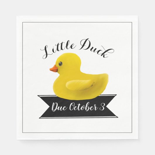 Little Duck Baby shower Invitation Servet (Voorkant)
