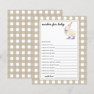 Little Duck baby shower Wensen voor baby