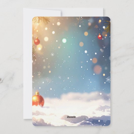 Little Duck Christmas Holiday Card Feestdagenkaart (Achterkant)