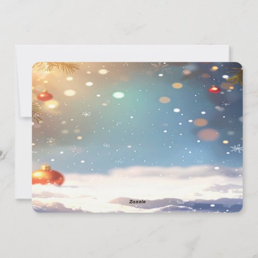 Little Duck Christmas Holiday Card Feestdagenkaart (Achterkant)