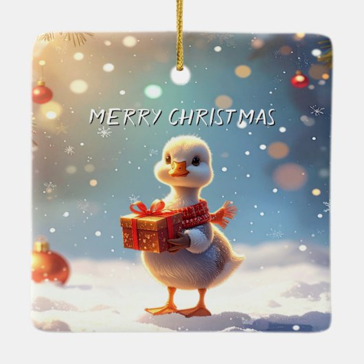 Little Duck Christmas Holiday Ornament (Achterkant)