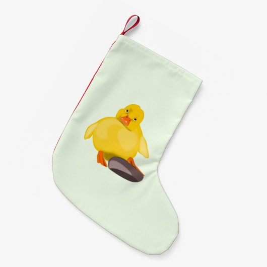 Little Duck Christmas Kousen -  Kleine Kerstsok (Voorkant (Hangend))