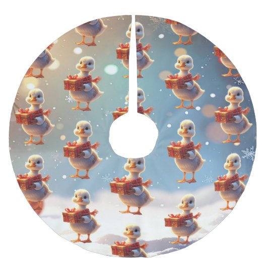 Little Duck Christmas Tree Skirt Kerstboom Rok (Voorkant)