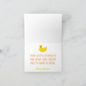 Little Duck Hatching Soon Baby shower Bedankt T (Binnen)