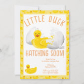 Little Duck Hatching Soon Baby shower Invitation Kaart (Voorkant)