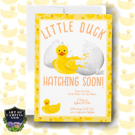 Little Duck Hatching Soon Baby shower Invitation Kaart