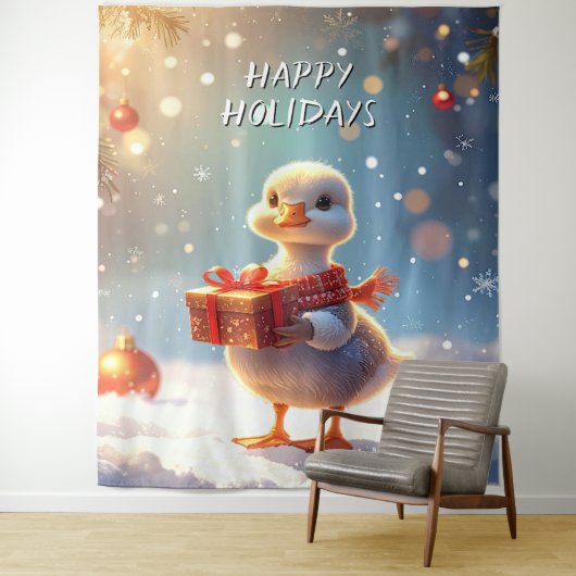 Little Duck Holiday Backdrop Wandkleed (In situ)