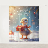 Little Duck Holiday Backdrop Wandkleed (Voorkant)