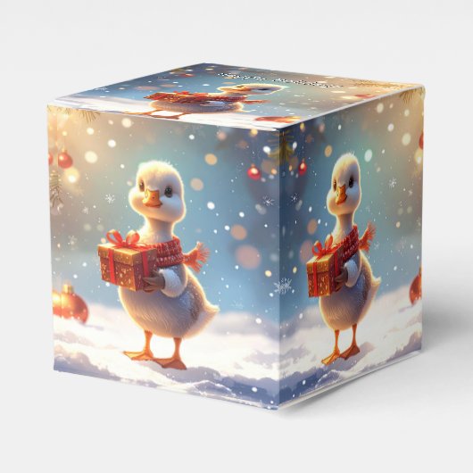 Little Duck Holiday Favor Box Bedankdoosjes (Voorkant Zijde)