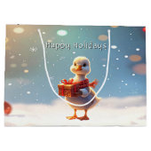 Little Duck Holiday Gift Bag Groot Cadeauzakje (Achterkant)