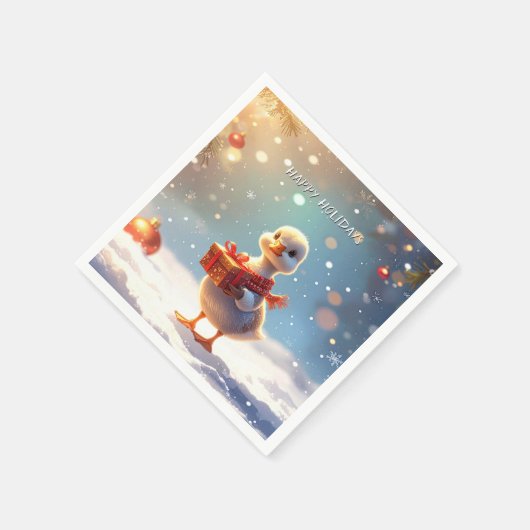 Little Duck Holiday Napkin Servet (Hoek)