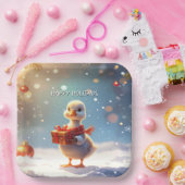 Little Duck Holiday Paper Plate Papieren Bordje (Feest)