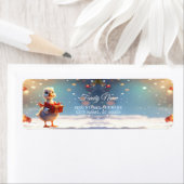Little Duck Holiday Return Address Label (Insitu)