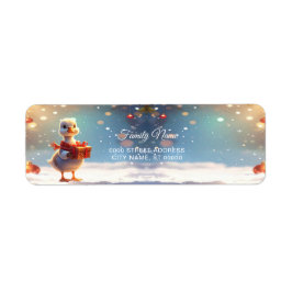 Little Duck Holiday Return Address Label