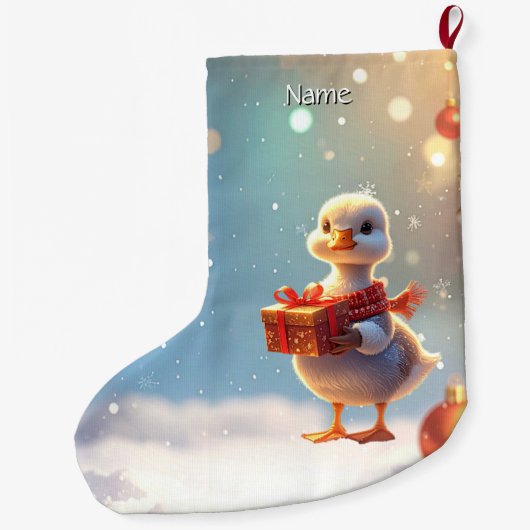 Little Duck Holiday Stocking Grote Kerstsok (Achterkant)