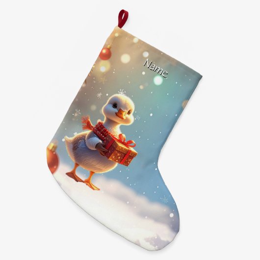 Little Duck Holiday Stocking Grote Kerstsok (Voorkant (Hangend))