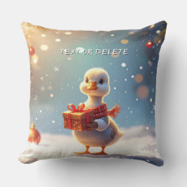 Little Duck Holiday Throw Pillow Kussen