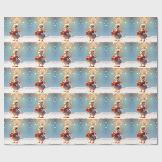 Little Duck Holiday Wrapping Paper Cadeaupapier (Vlak)