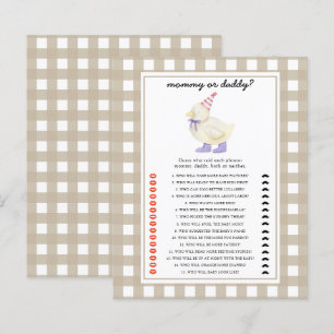 Little Duck - mama of papa baby shower spel