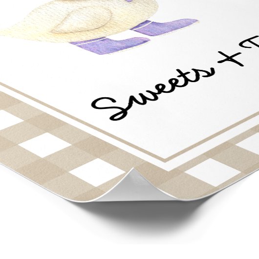 Little Duck - snoep en traktaties baby shower Poster (Hoek)