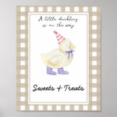 Little Duck - snoep en traktaties baby shower Poster (Voorkant)