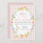 Little Duck Theme Eerste verjaardag Uitnodiging (Voorkant / Achterkant)