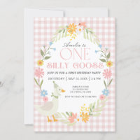 Little Duck Theme Eerste verjaardag Uitnodiging