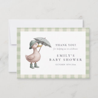 Little Duckling Baby Shower Bedankkaart