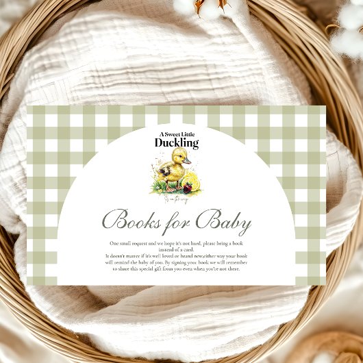Little Duckling Baby shower Boeken voor Baby Informatiekaartje