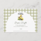 Little Duckling Baby shower Diapper Raffle Informatiekaartje (Voorkant)
