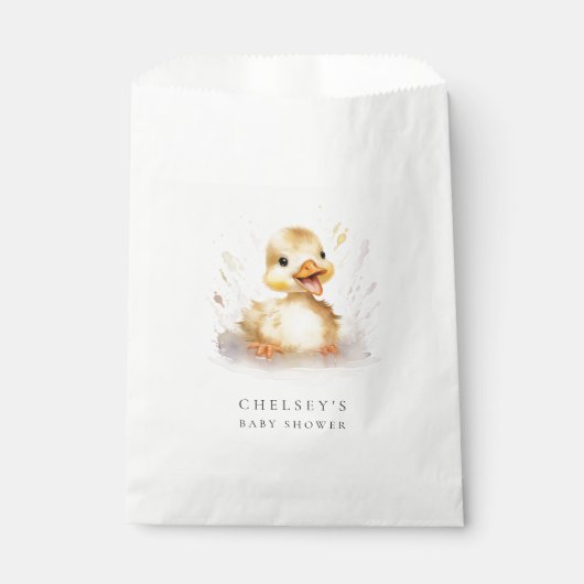 Little Duckling Baby shower Favor Bag Bedankzakje (Voorkant)