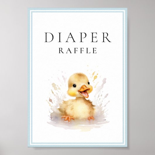 Little Duckling Baby shower Luier Raffle Poster (Voorkant)
