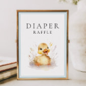 Little Duckling Baby shower Luier Raffle Poster