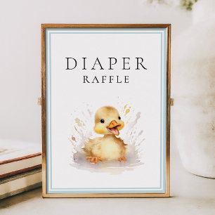 Little Duckling Baby shower Luier Raffle Poster