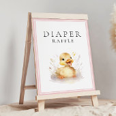 Little Duckling Baby shower Luier Raffle Teken Poster