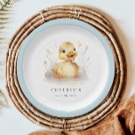 Little Duckling Baby shower Papieren Bordje<br><div class="desc">Kleine eendje Baby shower papier Borden</div>