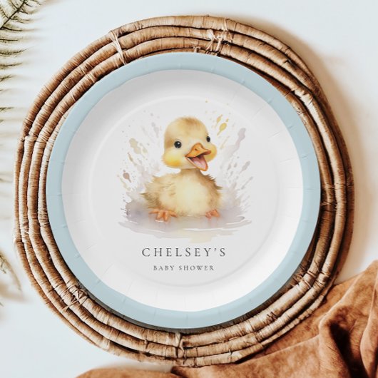 Little Duckling Baby shower Papieren Bordje
