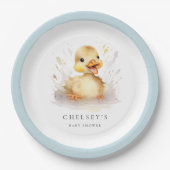 Little Duckling Baby shower Papieren Bordje (Voorkant)