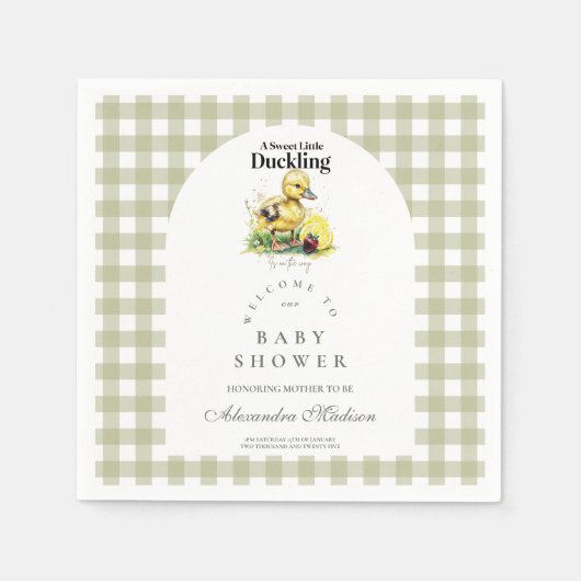 Little Duckling Baby shower Servet (Voorkant)