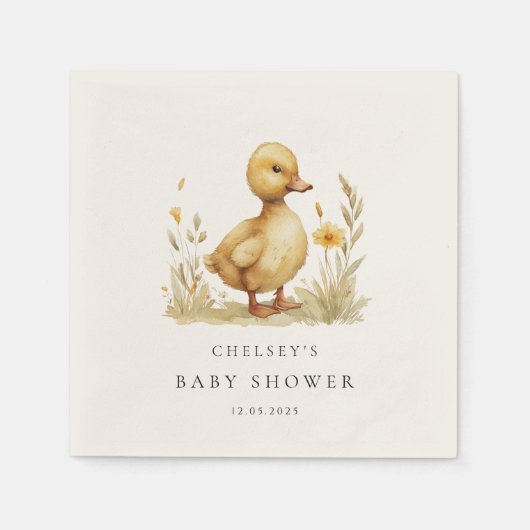 Little Duckling Baby shower Servet (Voorkant)