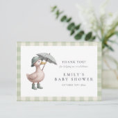 Little Duckling Baby Shower Thank You Card Bedankkaart (Staand voorkant)