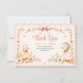Little Duckling Dreams Thank You Card Kaart