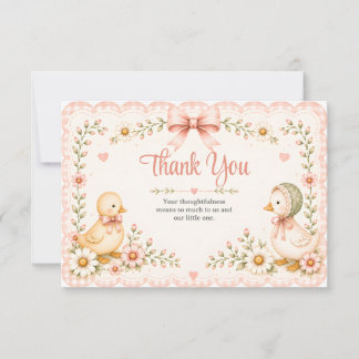 Little Duckling Dreams Thank You Card Kaart