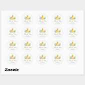 Little Duckling Duck Baby shower Bedankt Ronde Sticker (Vel)