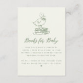 Little Duckling Duck Baby Shower Book Request Informatiekaartje (Voorkant)