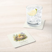 Little Duckling Duck Baby shower gepersonaliseerd Kartonnen Onderzetters (Insitu)