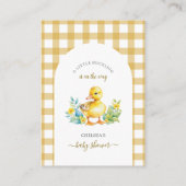 Little Duckling Duck Baby Shower Registry QR code Informatiekaartje (Achterkant)
