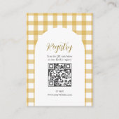 Little Duckling Duck Baby Shower Registry QR code Informatiekaartje (Voorkant)