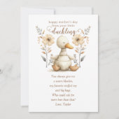 Little Duckling Eerste Moederdag Wenskaart Kaart (Voorkant)