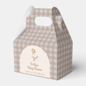 Little Duckling Farmhouse Gingham Baby shower Bedankdoosjes (Achterkant)